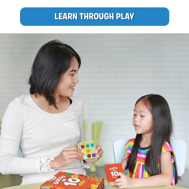 Guess in 10 game displayed on Food We Eat product for fun food trivia testing
