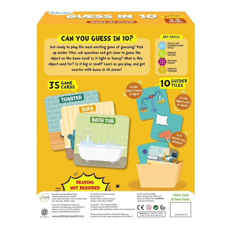 Guess in 10 Junior board game from Inside My House product display