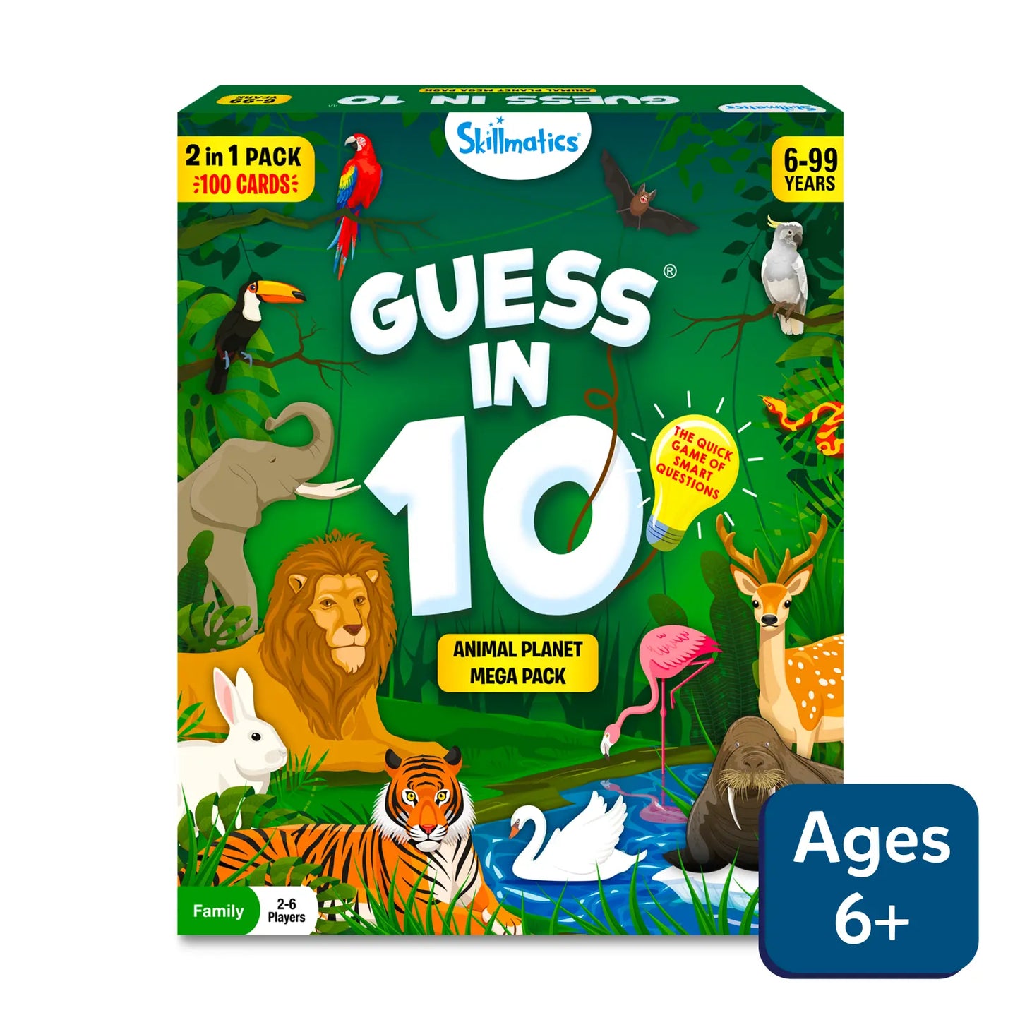 Guess in 10: Animal Planet Mega Pack | Trivia card game (ages 6+)