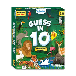 Guess in 10 Animal Planet Mega Pack trivia card game box displayed product shot