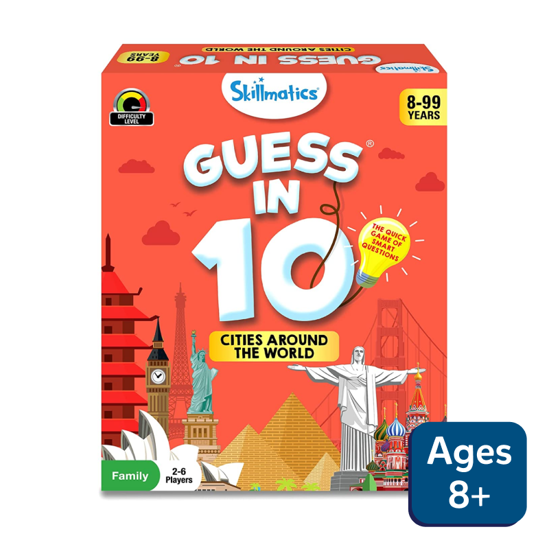 Guess in 10 Cities Around the World board game for global travel and geography fun