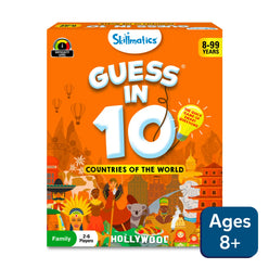Guess in 10 Countries of the World game card showing world map and country names