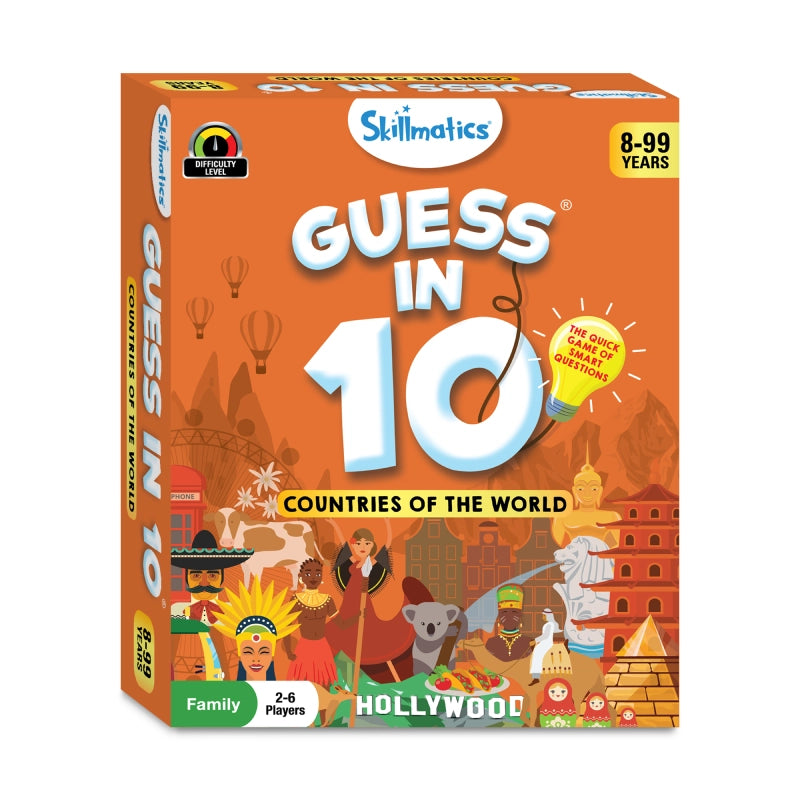 Guess in 10 Countries of the World board game box for trivia fun ages 8+