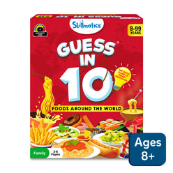 Guess in 10 Foods Around the World trivia card game for ages 8 and up