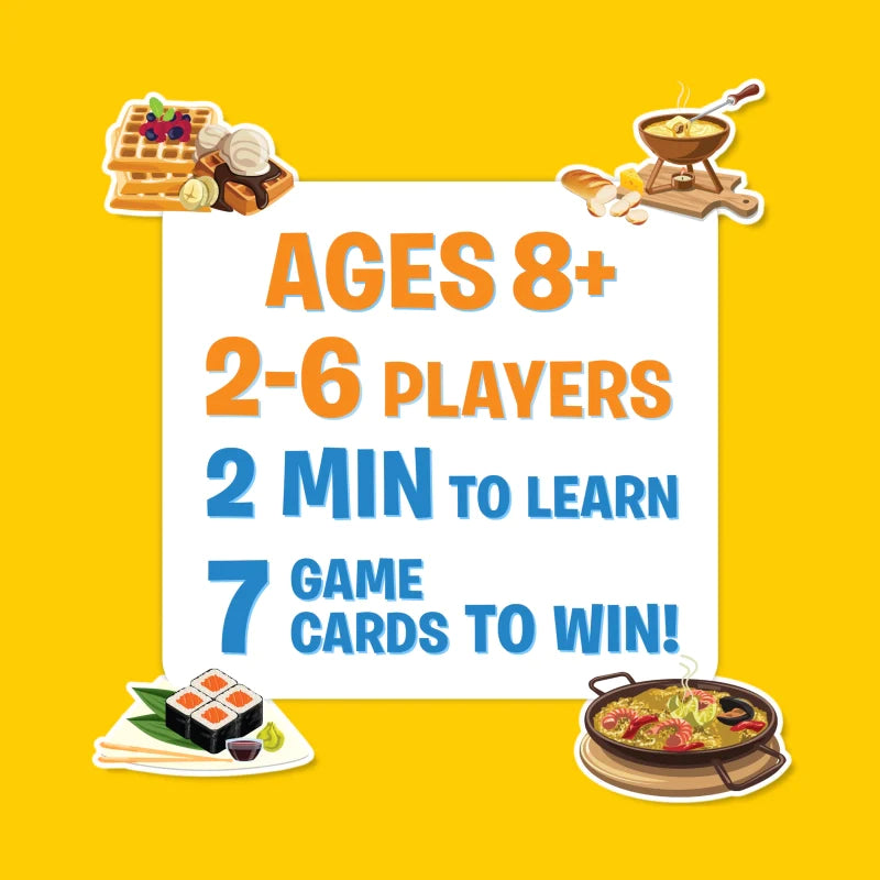Game box for Foods Around The World showing age and player information