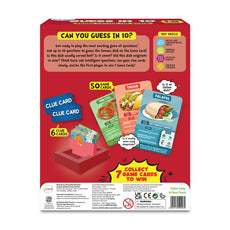Guess in 10 game box featuring foods from around the world for ages 8 and up