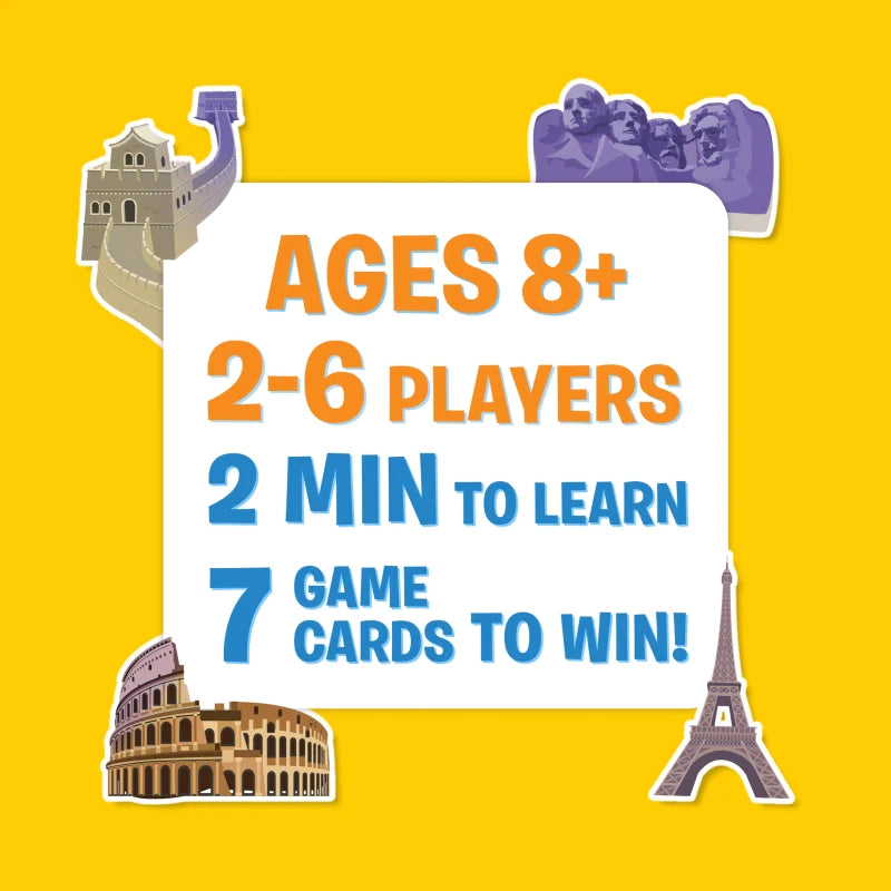 Game box for Legendary Landmarks showing age and player information