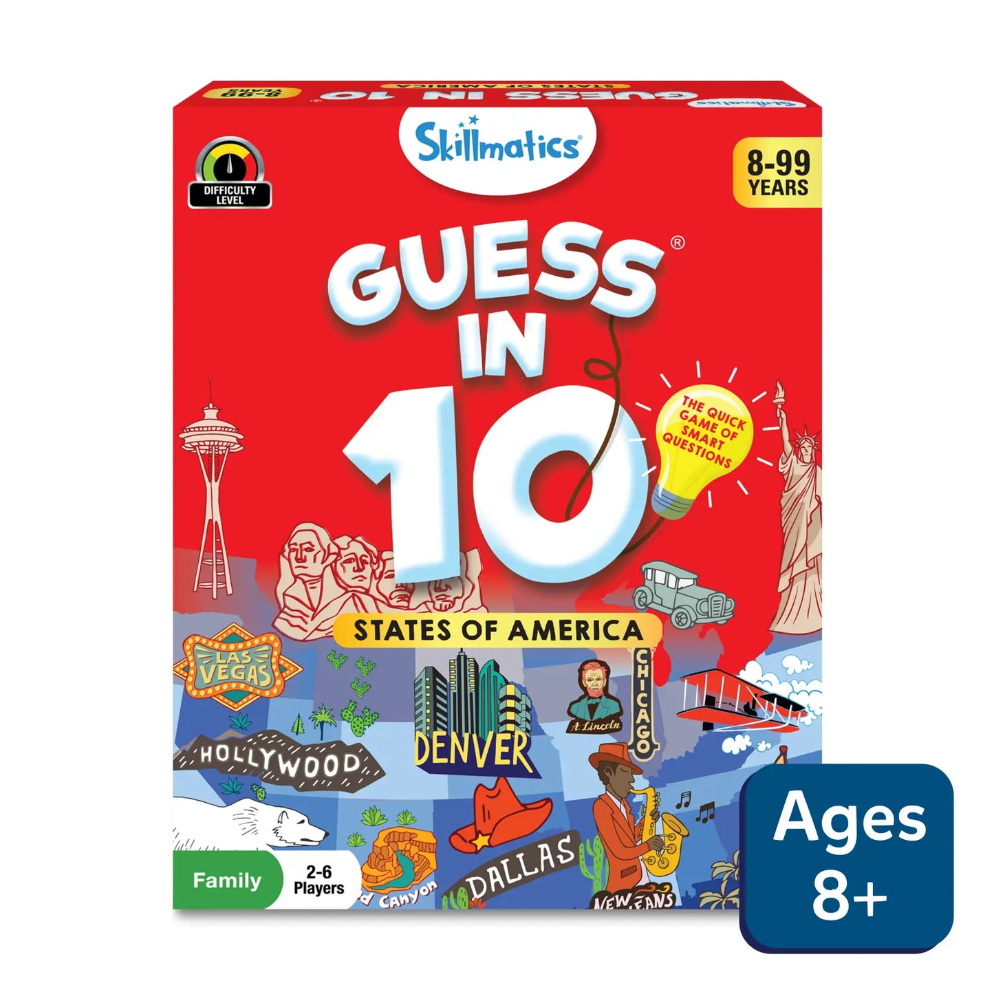 Guess in 10: States Of America | Trivia card game (ages 8+)