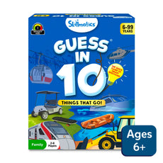 Guess in 10 Things That Go game card from Guess in 10 trivia family game for ages 6+