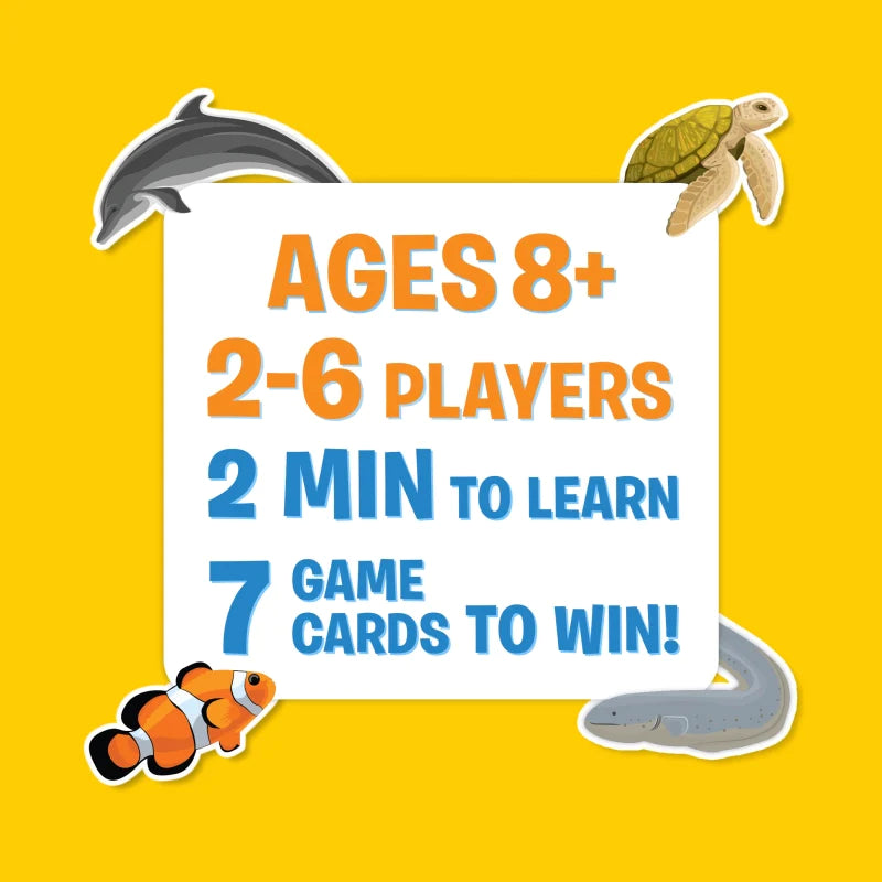 Underwater Animals game information card showcasing aquatic creature details