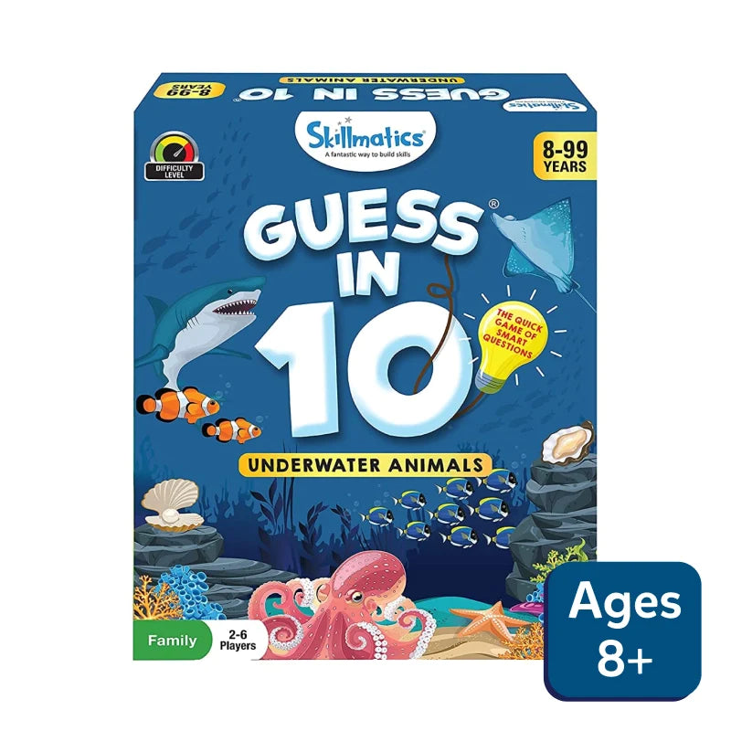Underwater Animals Guess in 10 Underwater Animals board game for kids