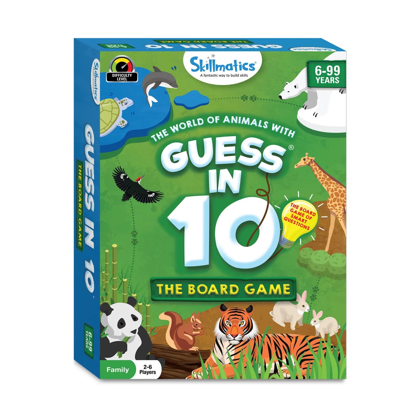 Guess in 10: World Of Animals Board Game | Trivia game (ages 6+)