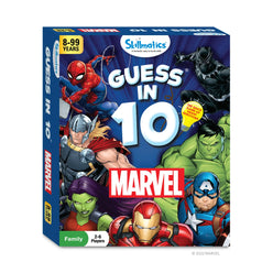 Marvel Guess in 10 game box for Marvel trivia fans, ages 8 and up