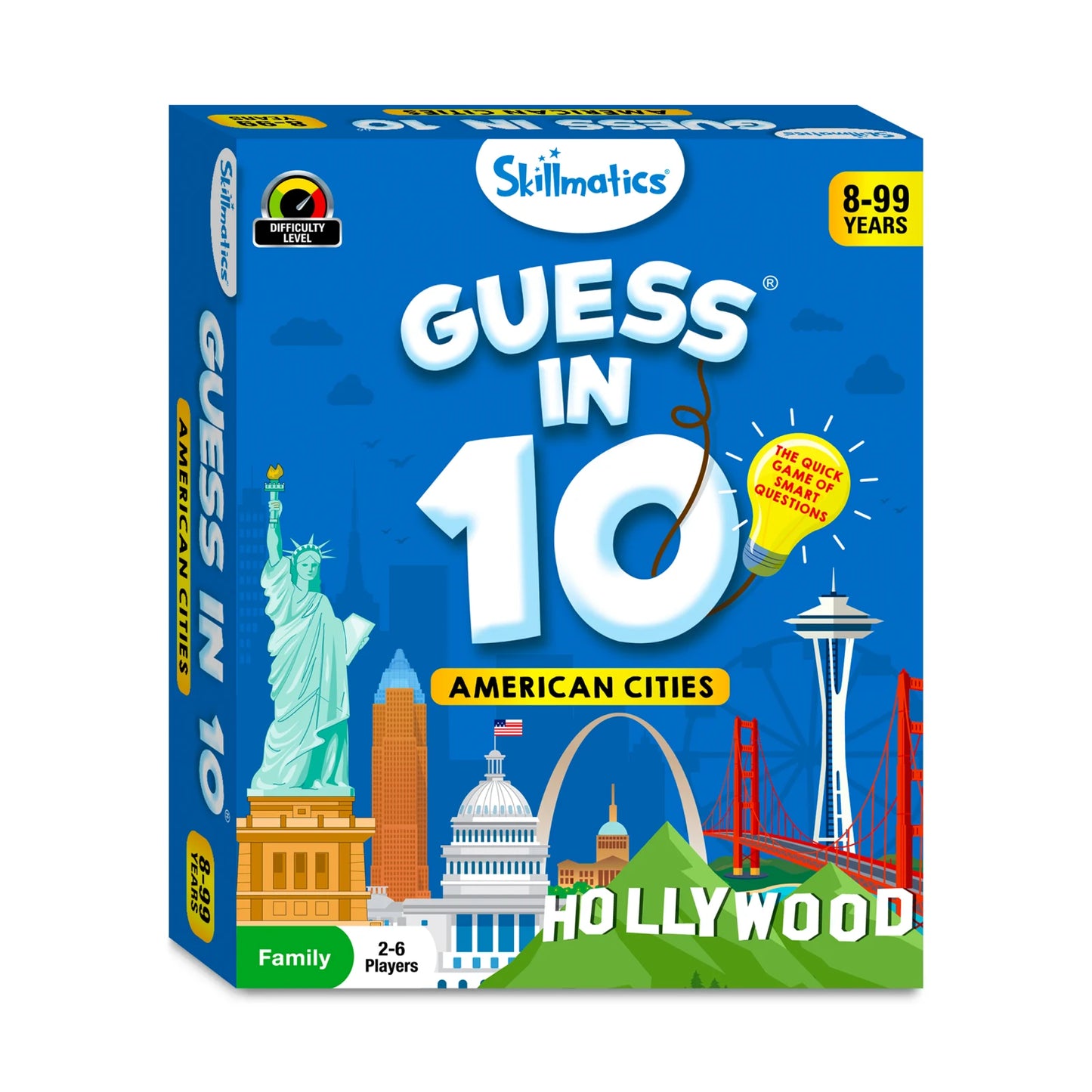 Guess in 10: American Cities | Trivia card game (ages 8+)