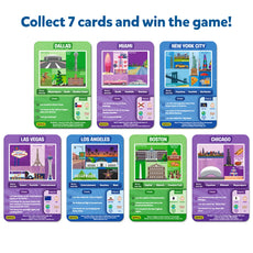 City-themed card game from Guess in 10 American Cities trivia set for ages 8+