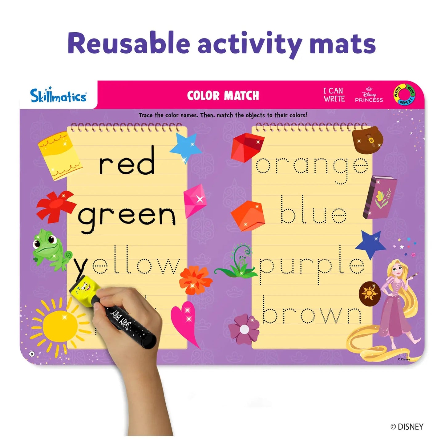 I Can Write: Disney Princess | Reusable Activity Mats (ages 3-6)