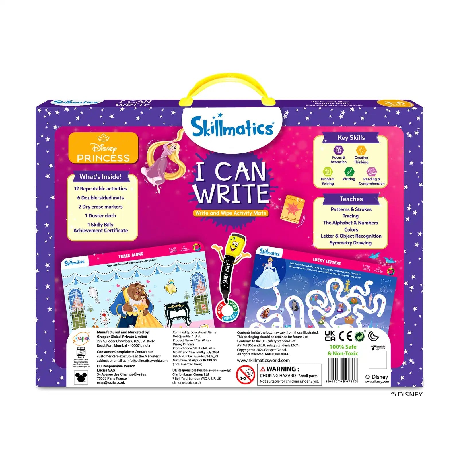 Disney Princess I Can Write reusable activity mats for kids aged 3-6