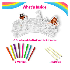 Princess-themed coloring kit from Inflatable Art 3D Unicorns & Princesses for ages 4-7