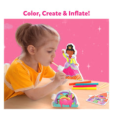 Colorable inflatable toys from Inflatable Art featuring 3D Unicorns and Princesses for kids