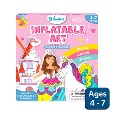 Inflatable Art Kit for ages 4-7 featuring 3D Unicorns and Princesses displayed in Inflatable Art product