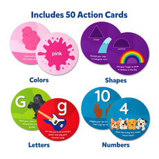 Educational action cards from Jump and Learn Flash Cards for Toddlers ages 2-5