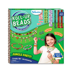 Roll-up beads craft kit for Jungle Party DIY jewelry project for ages 6-13