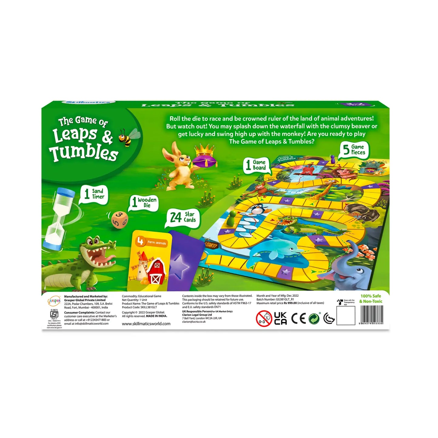 Leaps & Tumbles | Fun Family Board Game (ages 3+)