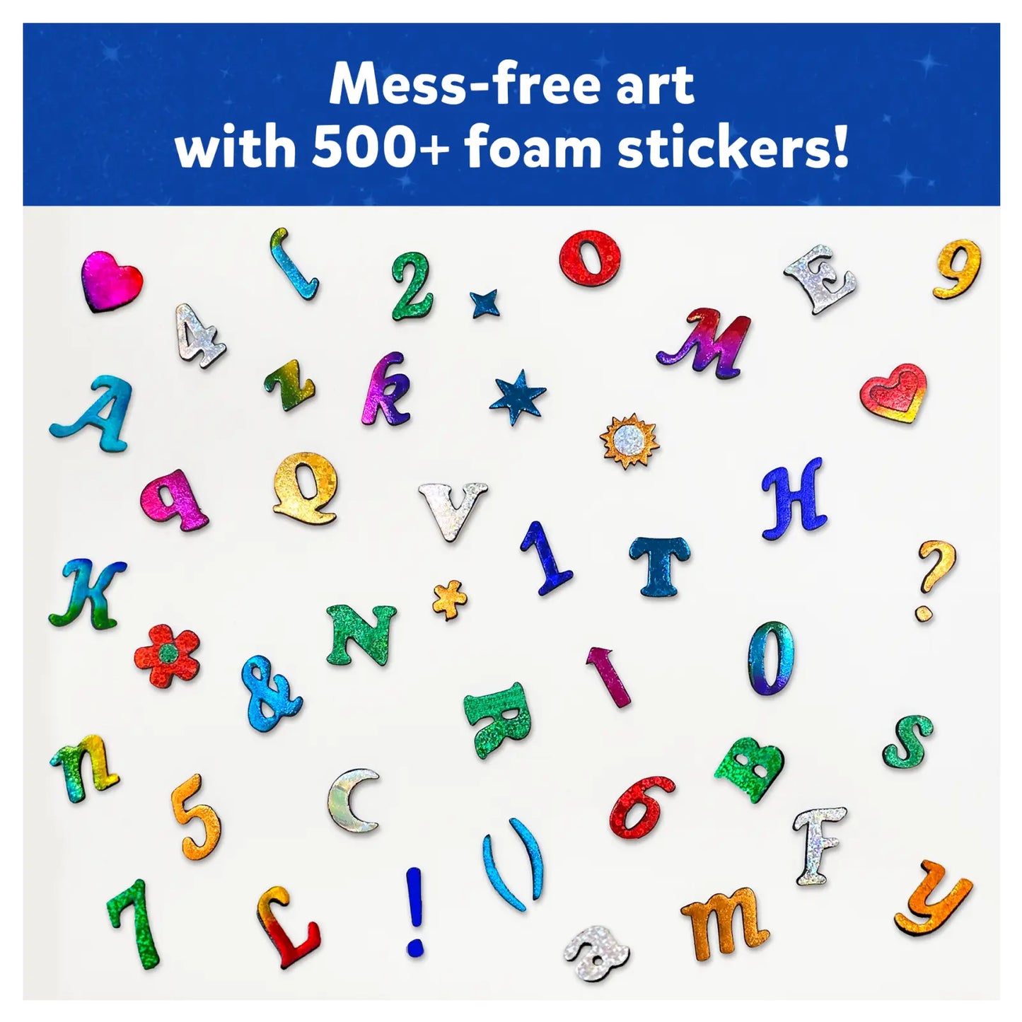 Foil Fun: Letter & Number Stickers |  No Mess Art Kit (ages 5+)