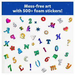 Colorful foam sticker assortment from Foil Fun Letter and Number Art Kit for ages 5+