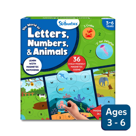 The World of Letters, Numbers & Animals | Magnetic Matching Activity (ages 3-6)