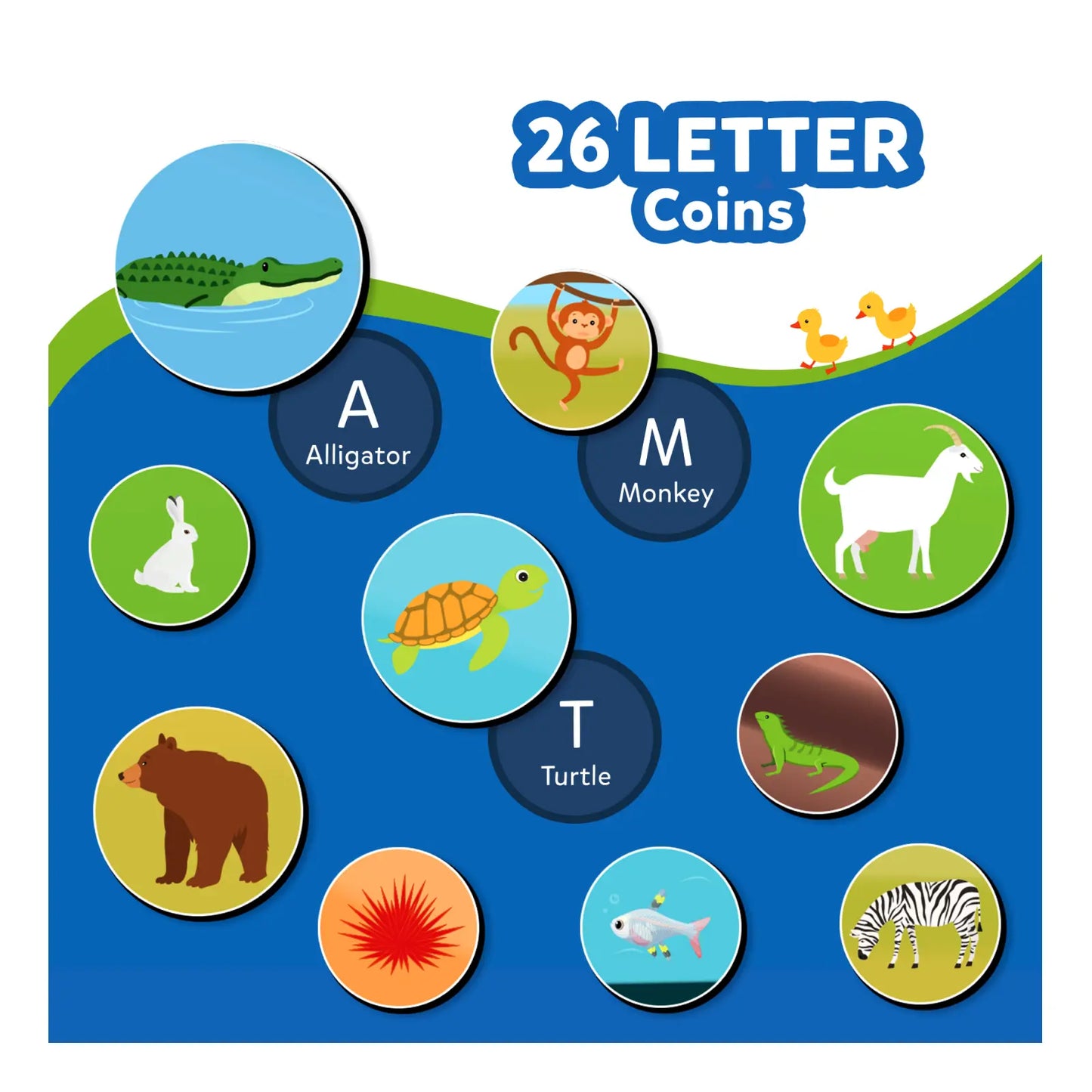 The World of Letters, Numbers & Animals | Magnetic Matching Activity (ages 3-6)