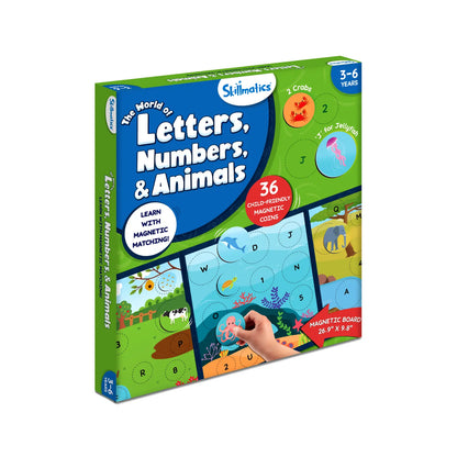 The World of Letters, Numbers & Animals | Magnetic Matching Activity (ages 3-6)