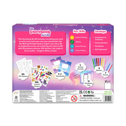 Colorful storybook art kit with unicorn and princess-themed craft supplies for kids