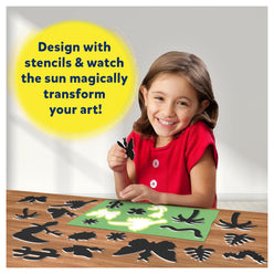 Sun-activated stencil art kit from Magical Sun Art for outdoor creative fun