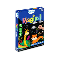 Magical Scratch Art Kit featuring Amazing Animals for kids ages 3-8