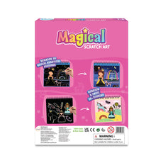 Magical scratch art kit featuring Unicorns and Princesses for kids ages 3 to 8