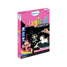 Colorful Magical Scratch Art Kit featuring Unicorns and Princesses for children ages 3-8
