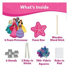 Craft kit contents for Poke-in Art Magical Princesses mess-free art for kids ages 4-9