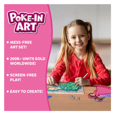 Poke-in art set for kids featuring magical princesses, mess-free creative activity