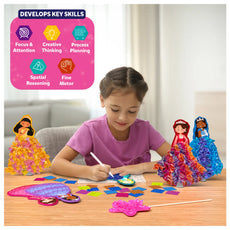 Child’s craft activity set from Poke-in Art Magical Princesses mess-free art kit for kids