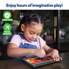 Child drawing in a colorful scratch art book from Magical Scratch Art Amazing Animals for ages 3-8