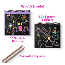 Colorful Magical Scratch Art set with Unicorns and Princesses for kids ages 3-8
