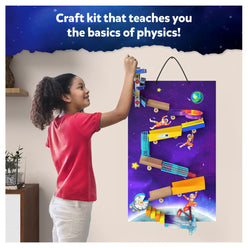 Physics craft kit for creating marble runs and DIY science activities for kids ages 8-13