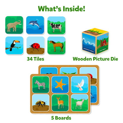 Animal-themed matching game for kids Age 3-7 from Memory Match Animal Planet
