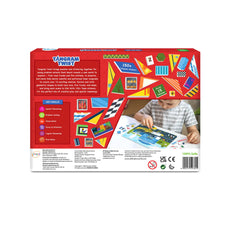 Tangram Twist puzzle box with colorful sticker art for ages 4 to 7