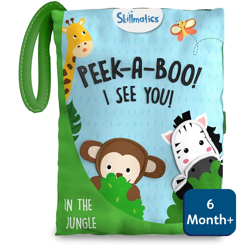 Baby’s soft jungle animals book from Peek-A-Boo Jungle Theme interactive cloth book