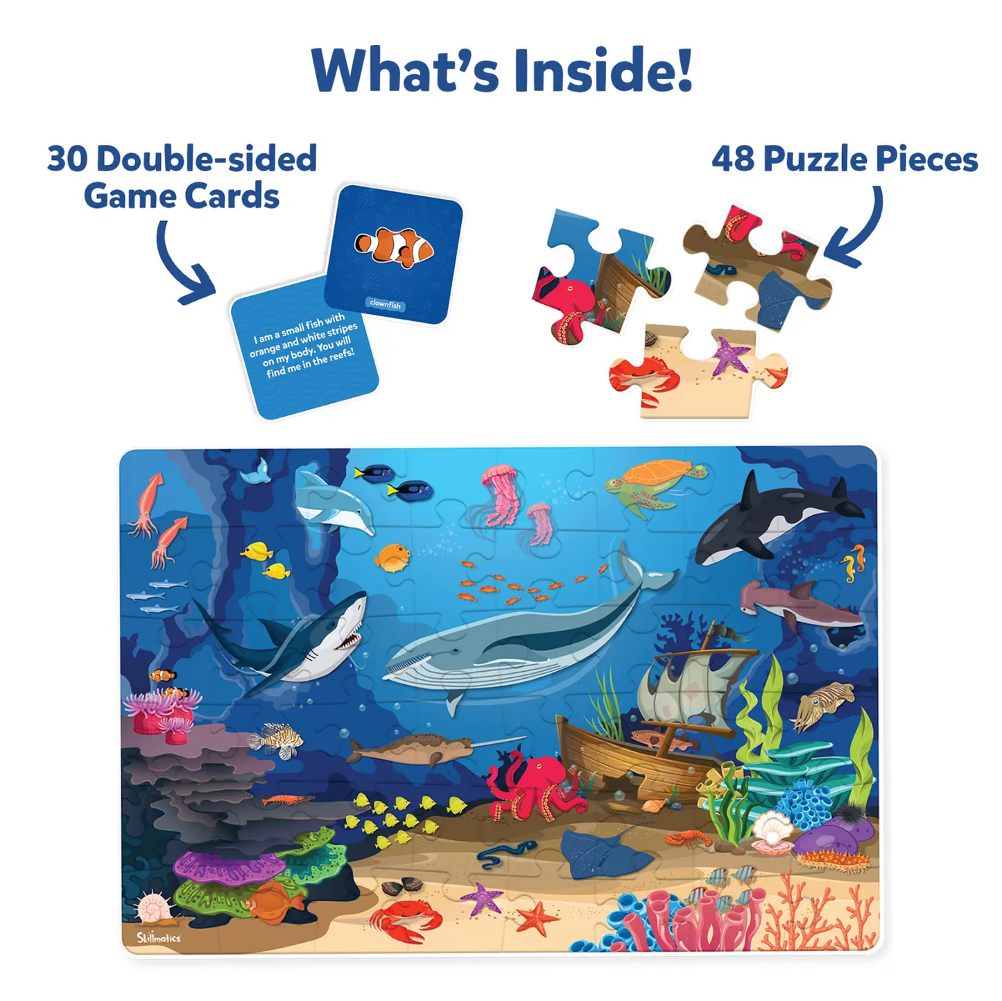 Ocean-themed puzzle and game set from Piece & Play Underwater Animals for ages 3-7