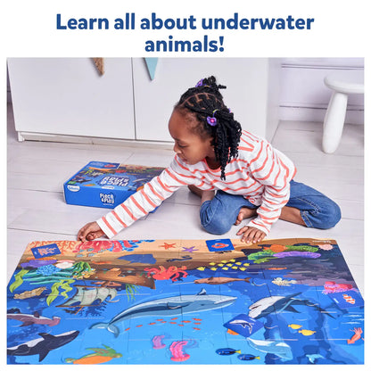 Colorful Underwater Animal Puzzle for Kids Ages 3-7 from Piece & Play