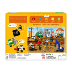 Construction-themed puzzle box for kids ages 3-7, part of Piece & Play Construction Site series
