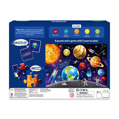 Space-themed puzzle and game box for toddlers from Piece & Play Up in Space